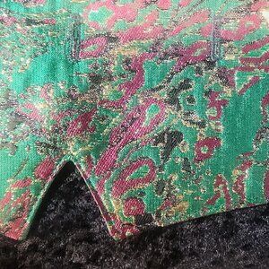 CUSTOM equestrian Shadbelly POINTS "TSUNAMI" Kelly Grn Gold Black sz S, M, L, XL